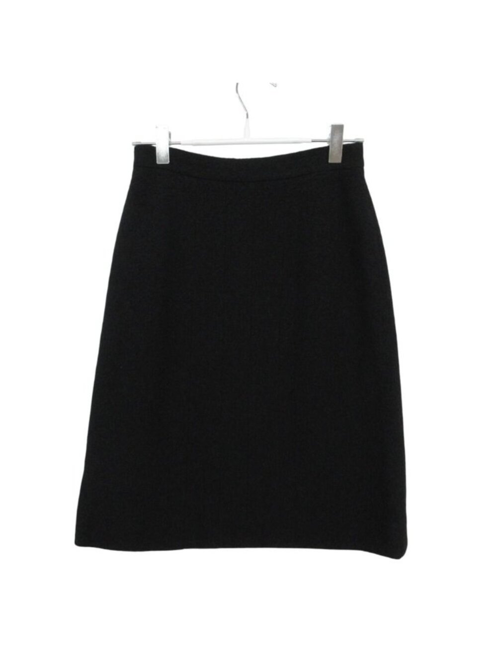 Chanel Skirt Tweed Fitted Knee-Length Black